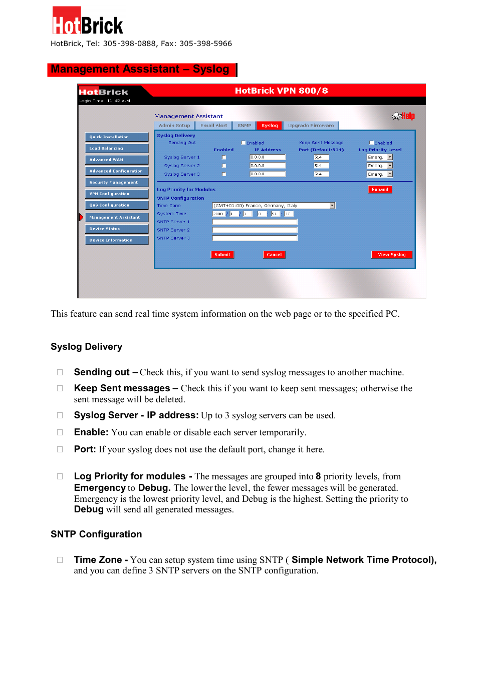 HotBrick VPN 800/8 F User Manual | Page 61 / 77
