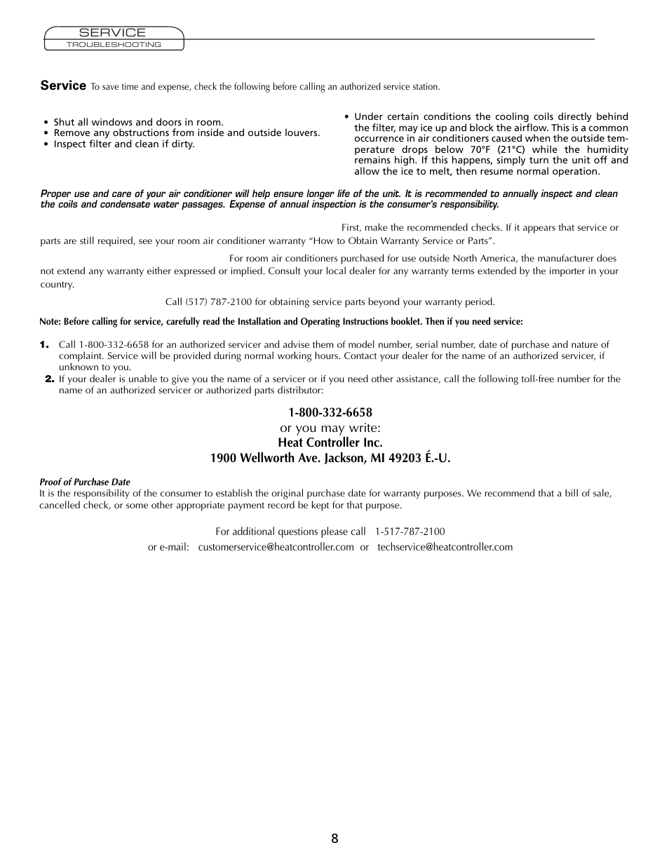 Heat Controller Comfort Air User Manual | Page 8 / 24