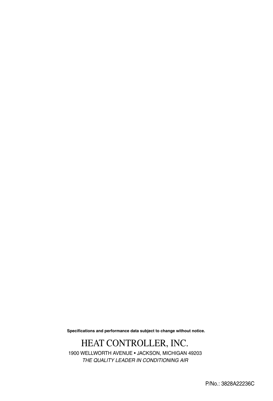 Heat controller, inc | Heat Controller DMC36TB-1 User Manual | Page 25 / 25