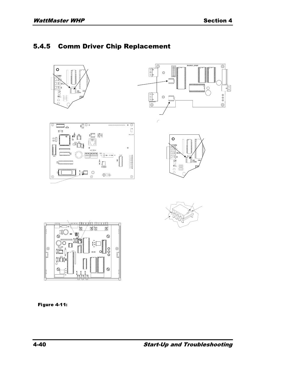 5 comm driver chip replacement, Figure 4-11: comm driver chip replacement, System manager | Heat Controller Water Source Heat Pump User Manual | Page 122 / 126