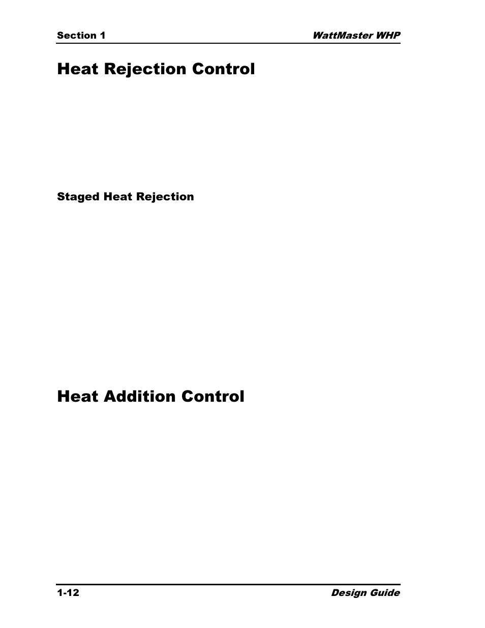 Heat rejection control, Heat addition control | Heat Controller Water Source Heat Pump User Manual | Page 18 / 126