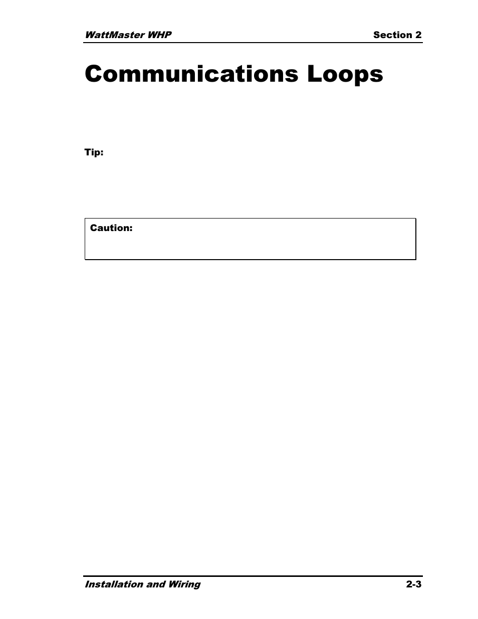 Communications loops | Heat Controller Water Source Heat Pump User Manual | Page 27 / 126