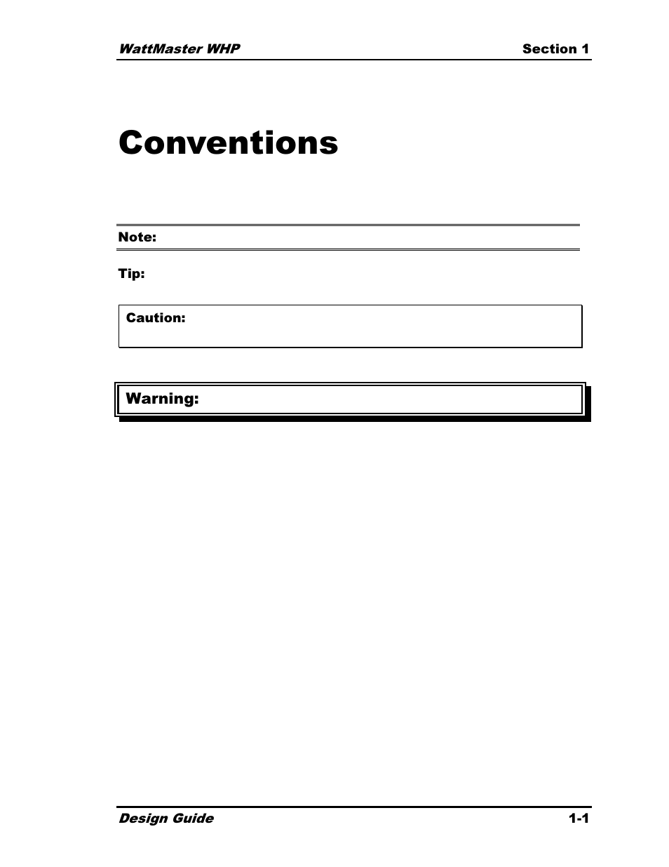 Conventions | Heat Controller Water Source Heat Pump User Manual | Page 7 / 126