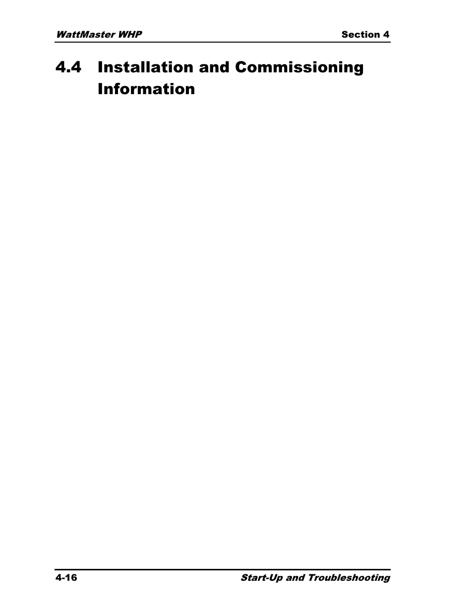 4 installation and commissioning information | Heat Controller Water Source Heat Pump User Manual | Page 98 / 126