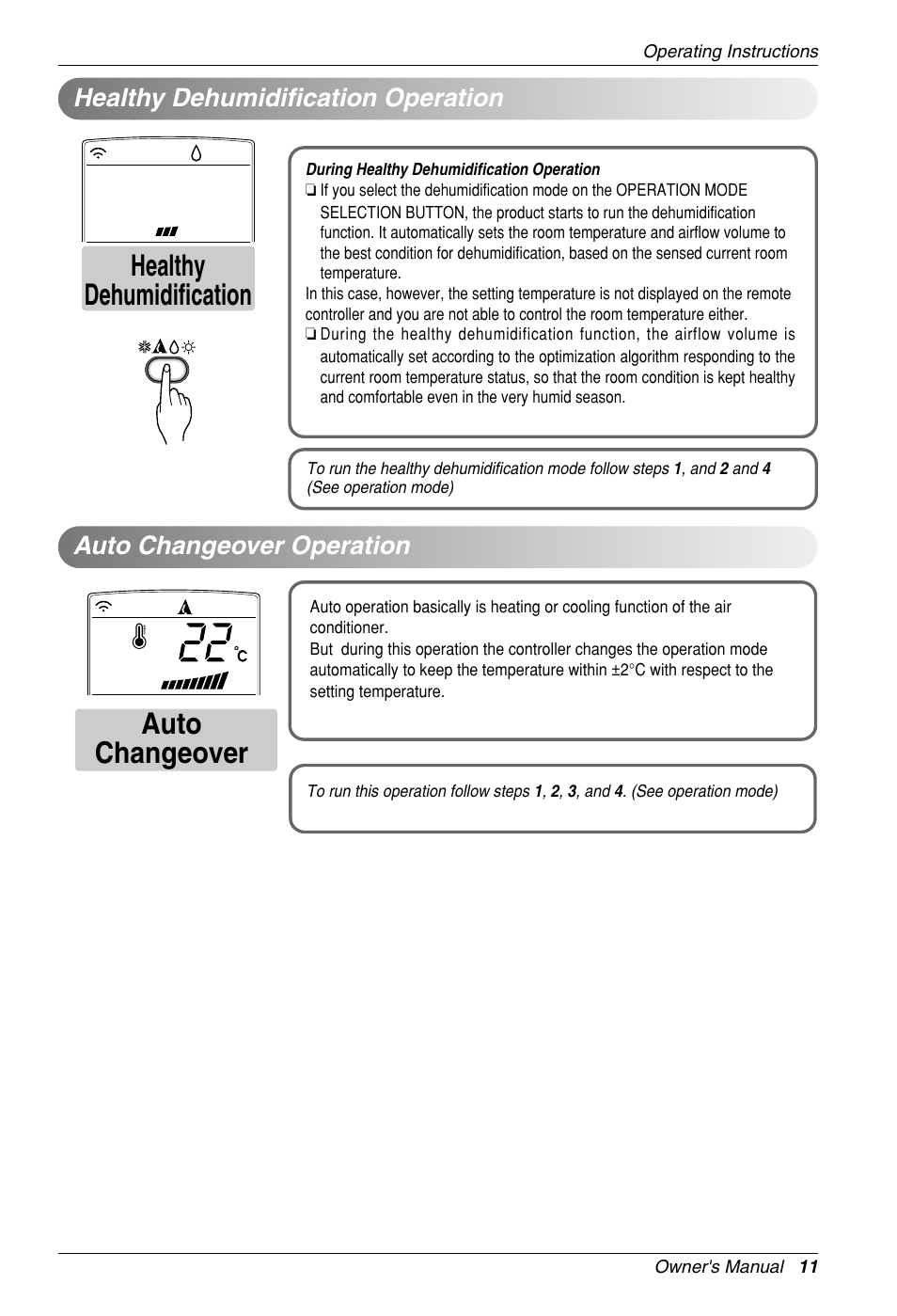 Auto changeover healthy dehumidification | Heat Controller VMH30SB-1 User Manual | Page 12 / 19