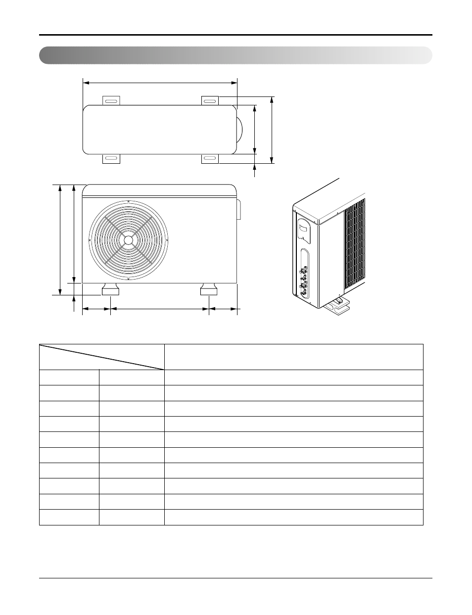 Outdoor unit | Heat Controller DMH24DB-1 User Manual | Page 11 / 35