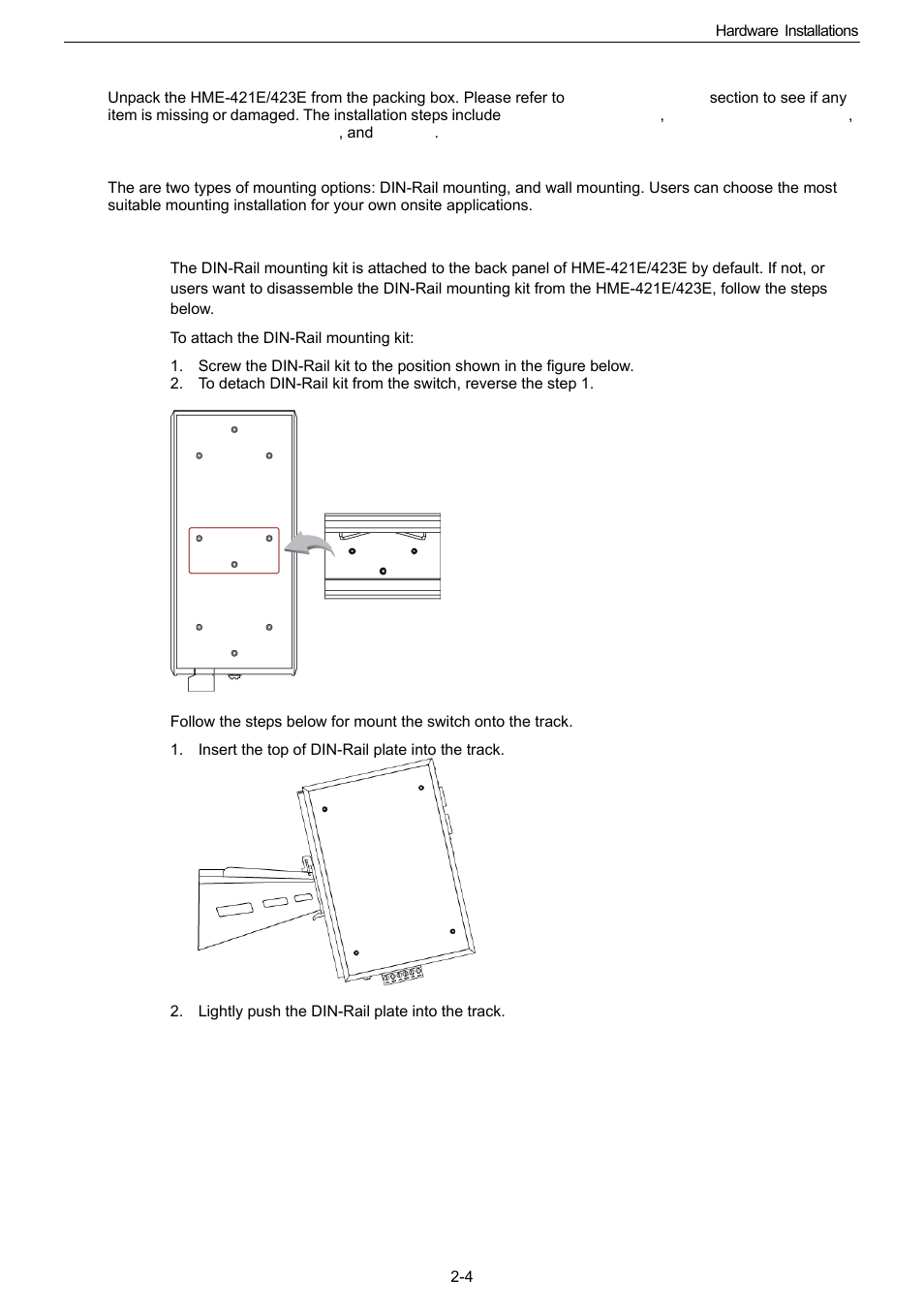 Installing your ethernet direct switch, Mounting the switch, 5 installing your ethernet direct switch | Husky HME-423E User Manual | Page 11 / 77