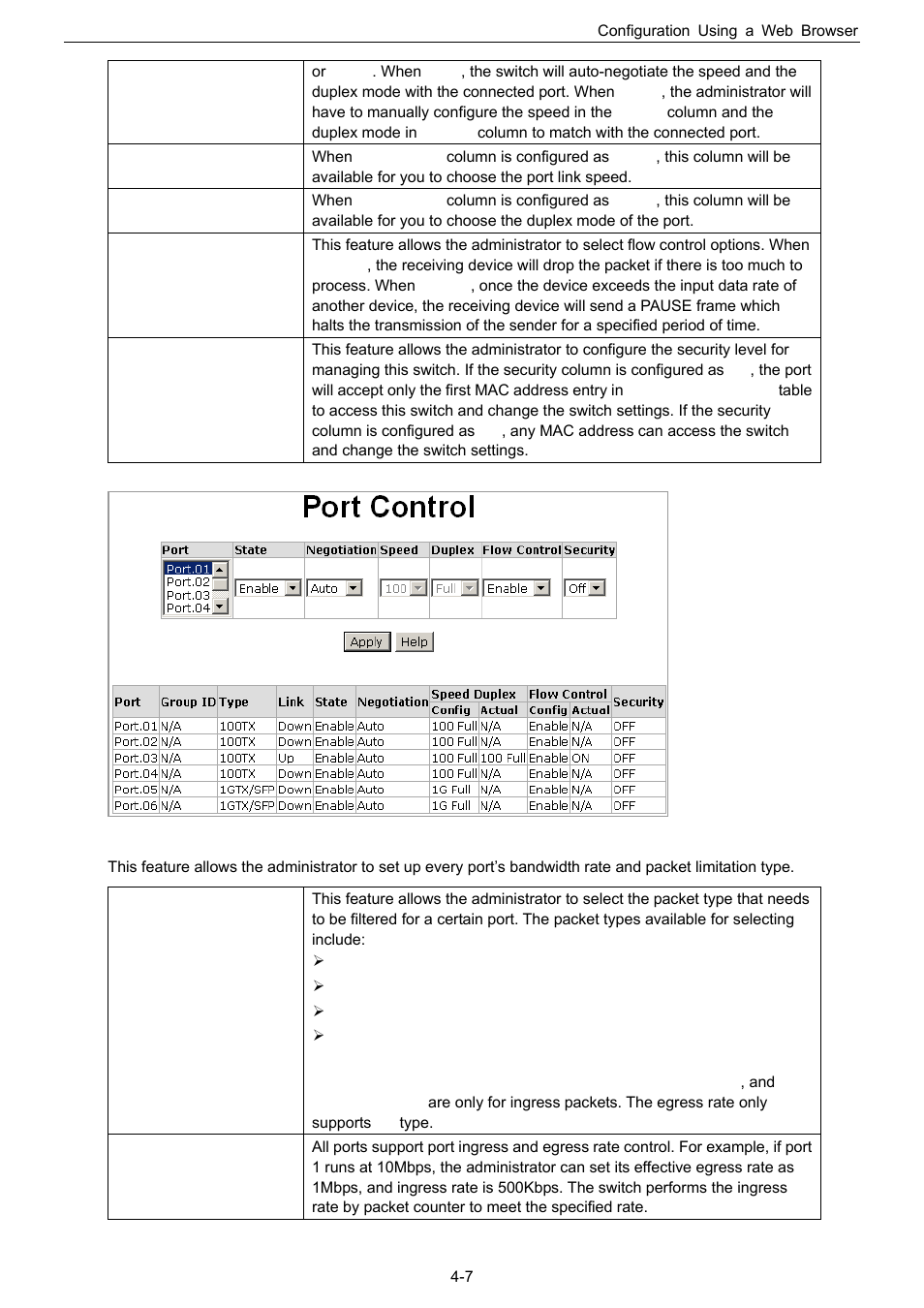 Rate limiting | Husky HME-423E User Manual | Page 23 / 77