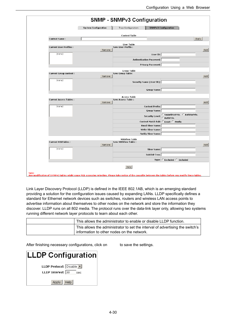 Lldp configuration | Husky HME-423E User Manual | Page 46 / 77