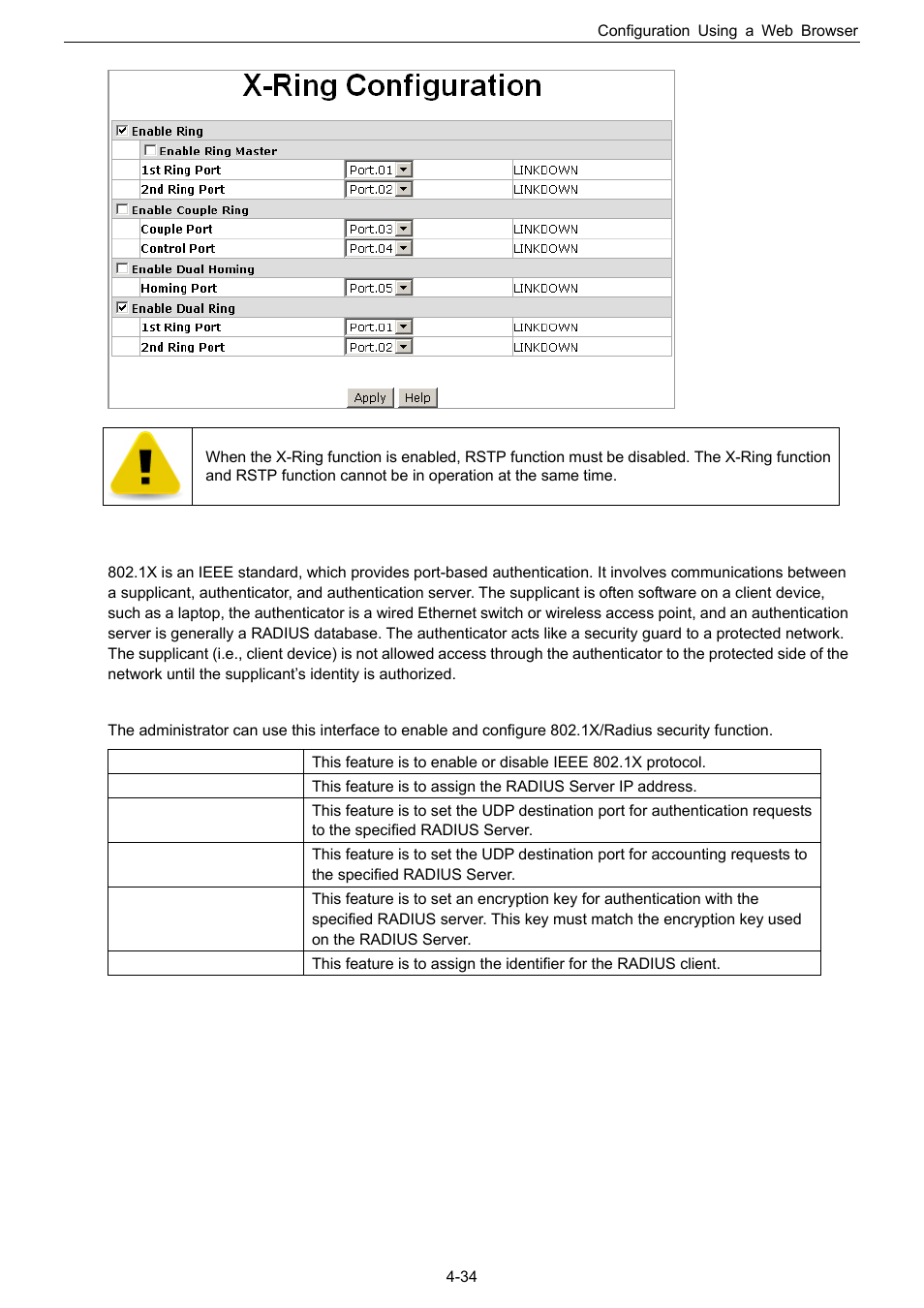 1x/radius configuration | Husky HME-423E User Manual | Page 50 / 77