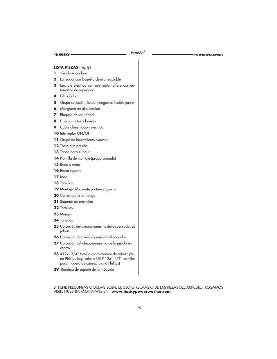 Husky HD1500 User Manual | Page 29 / 68