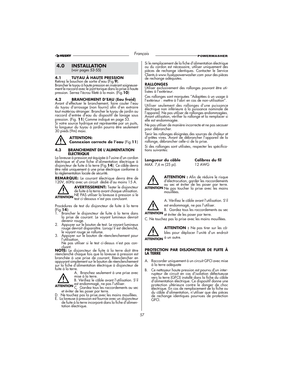 Husky HD1500 User Manual | Page 57 / 68