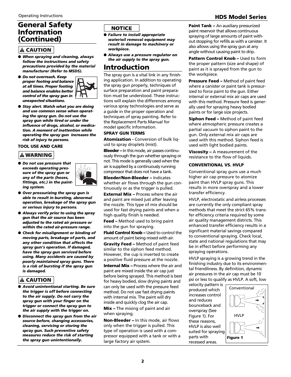 Introduction, General safety information (continued), Hds model series | Husky HDS Series User Manual | Page 2 / 20