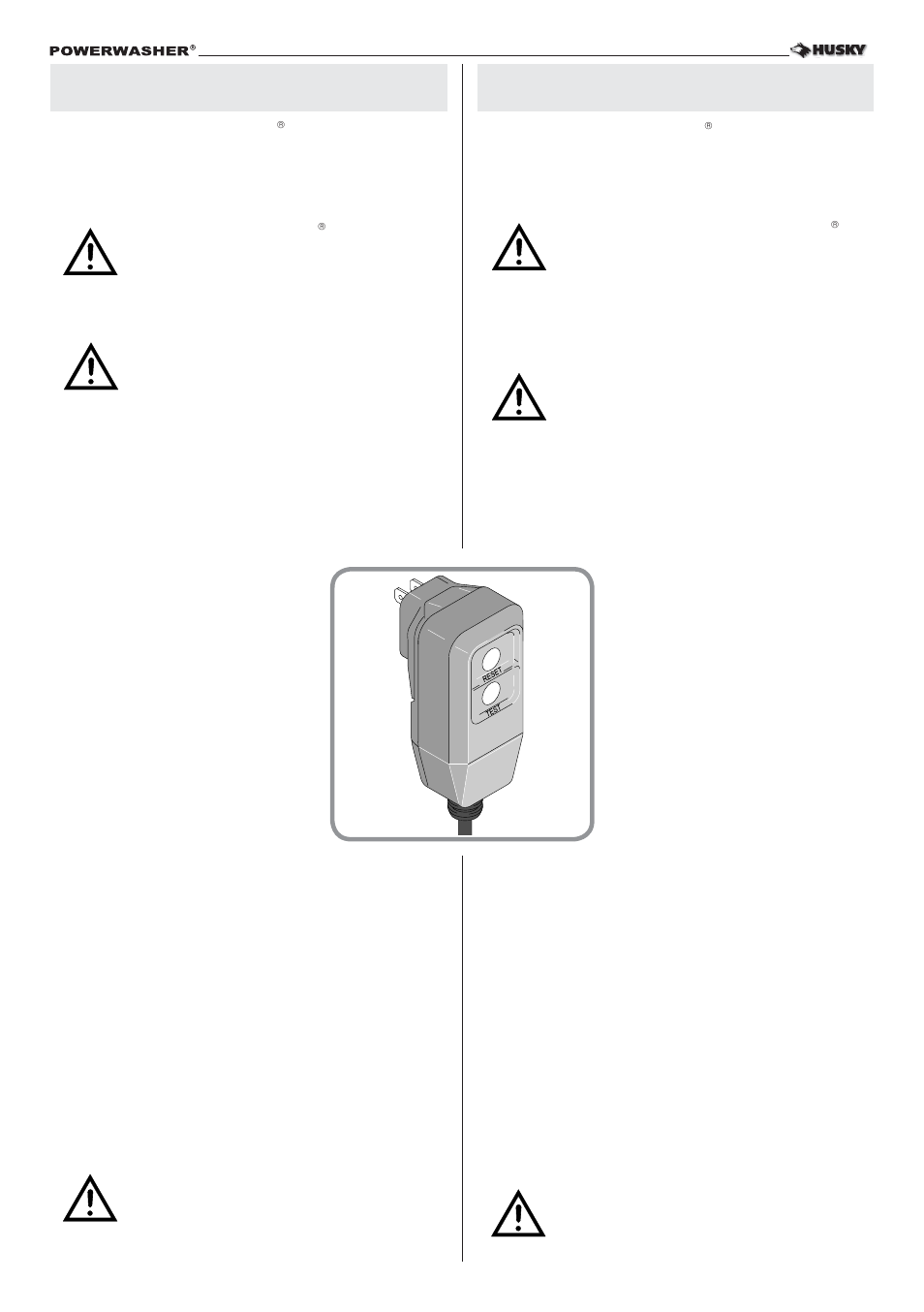 0 características relativas a la seguridad, 0 safety features | Husky 2000PSI User Manual | Page 12 / 36