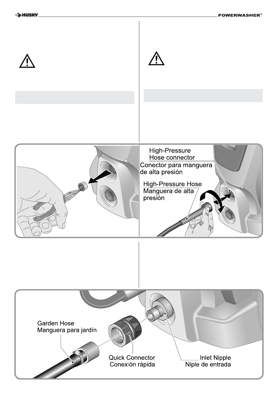0 installation, 0 instalación | Husky 2000PSI User Manual | Page 13 / 36