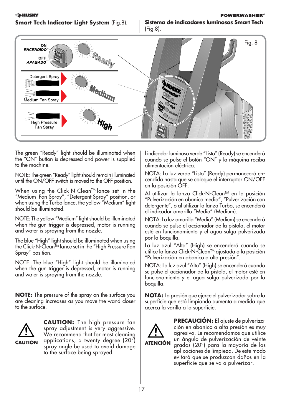 Husky POWERWASHER 1800PSI User Manual | Page 17 / 36