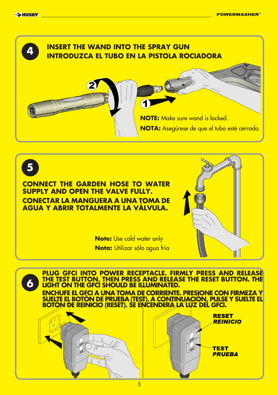 Husky POWERWASHER 1800PSI User Manual | Page 5 / 36