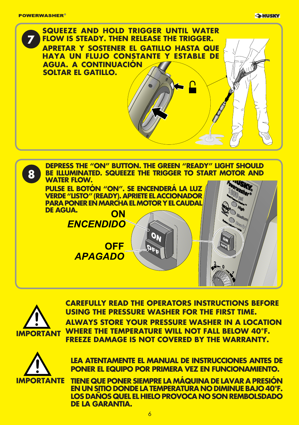 Husky POWERWASHER 1800PSI User Manual | Page 6 / 36