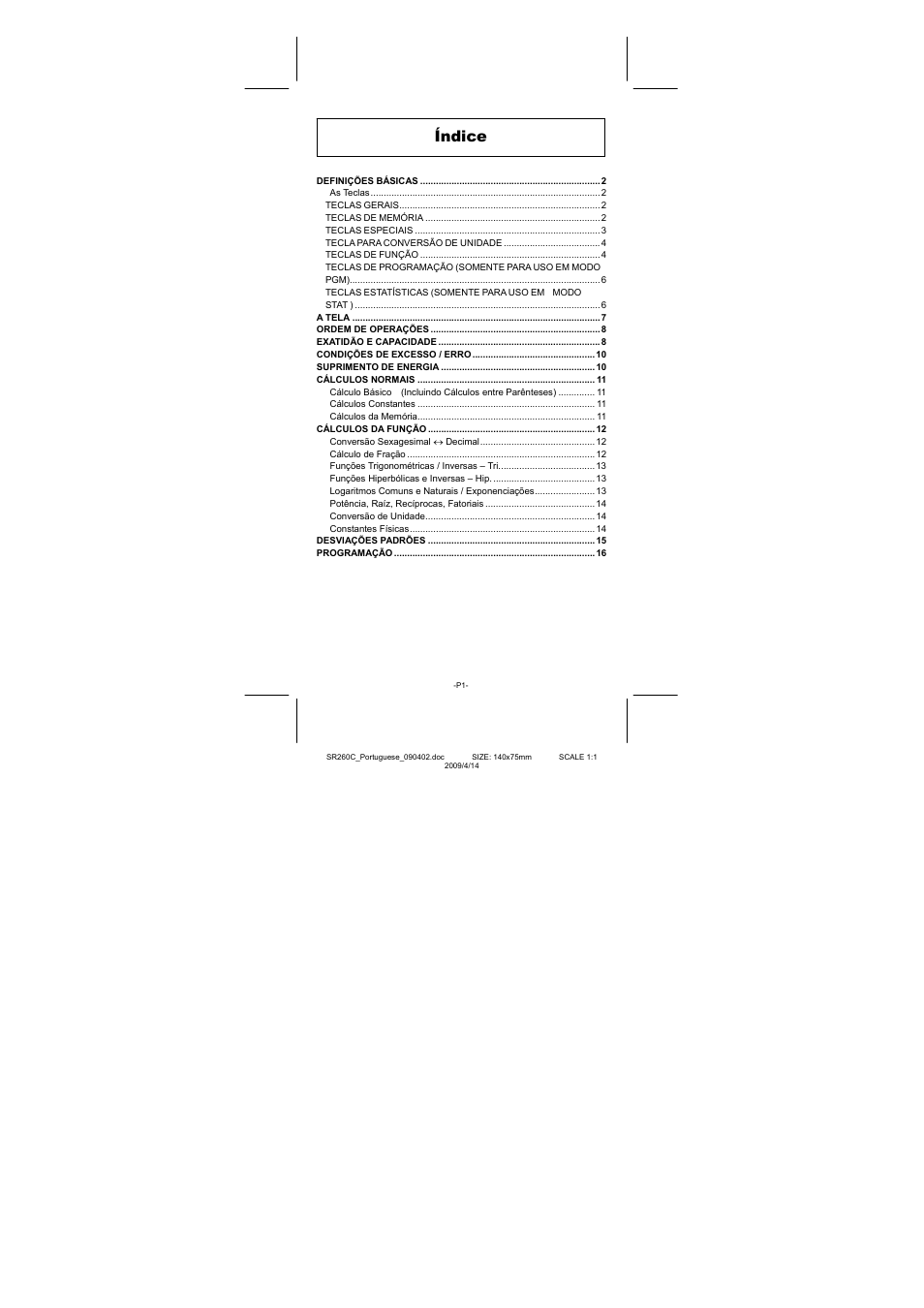 Índice | CITIZEN SRP-265N User Manual | Page 39 / 192