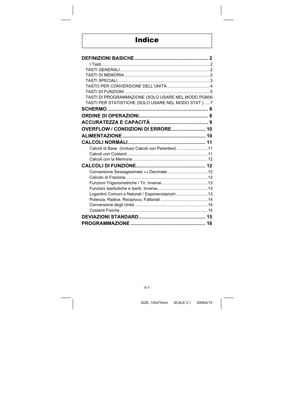 Indice | CITIZEN SRP-265N User Manual | Page 96 / 192