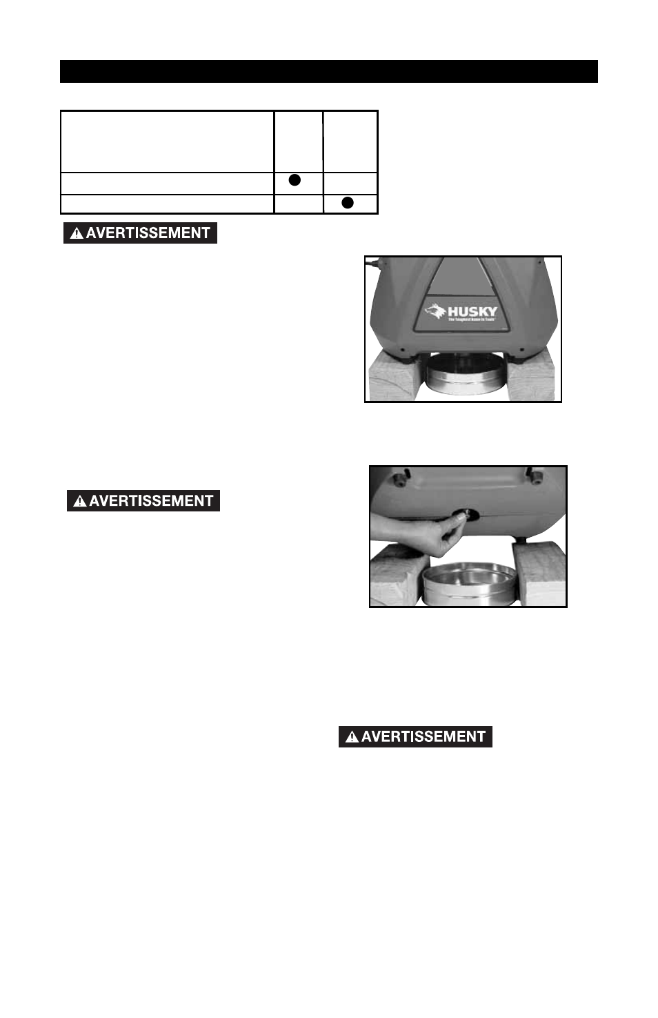 Entretien | Husky A05051 User Manual | Page 54 / 60
