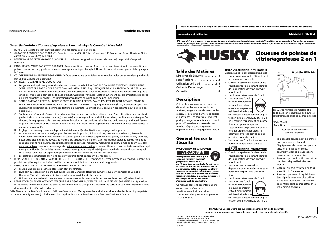 Husky HDN104 User Manual | Page 9 / 12