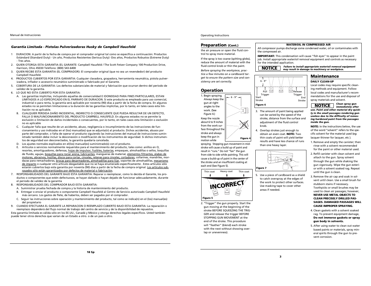 Incorrect, Notice | Husky Spray Gun User Manual | Page 3 / 10