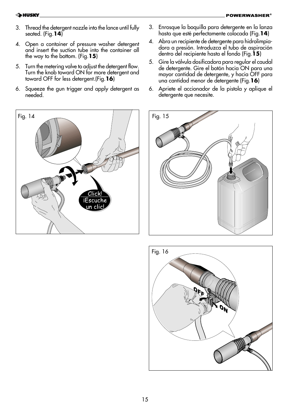 Husky H1600 User Manual | Page 15 / 32