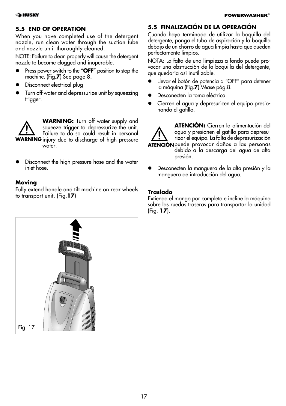 Husky H1600 User Manual | Page 17 / 32