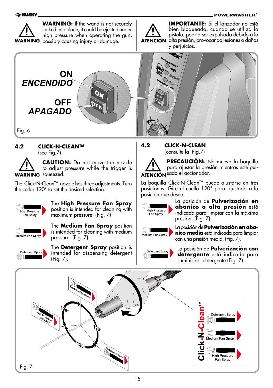 Husky POWERWASHER H2000 User Manual | Page 15 / 36