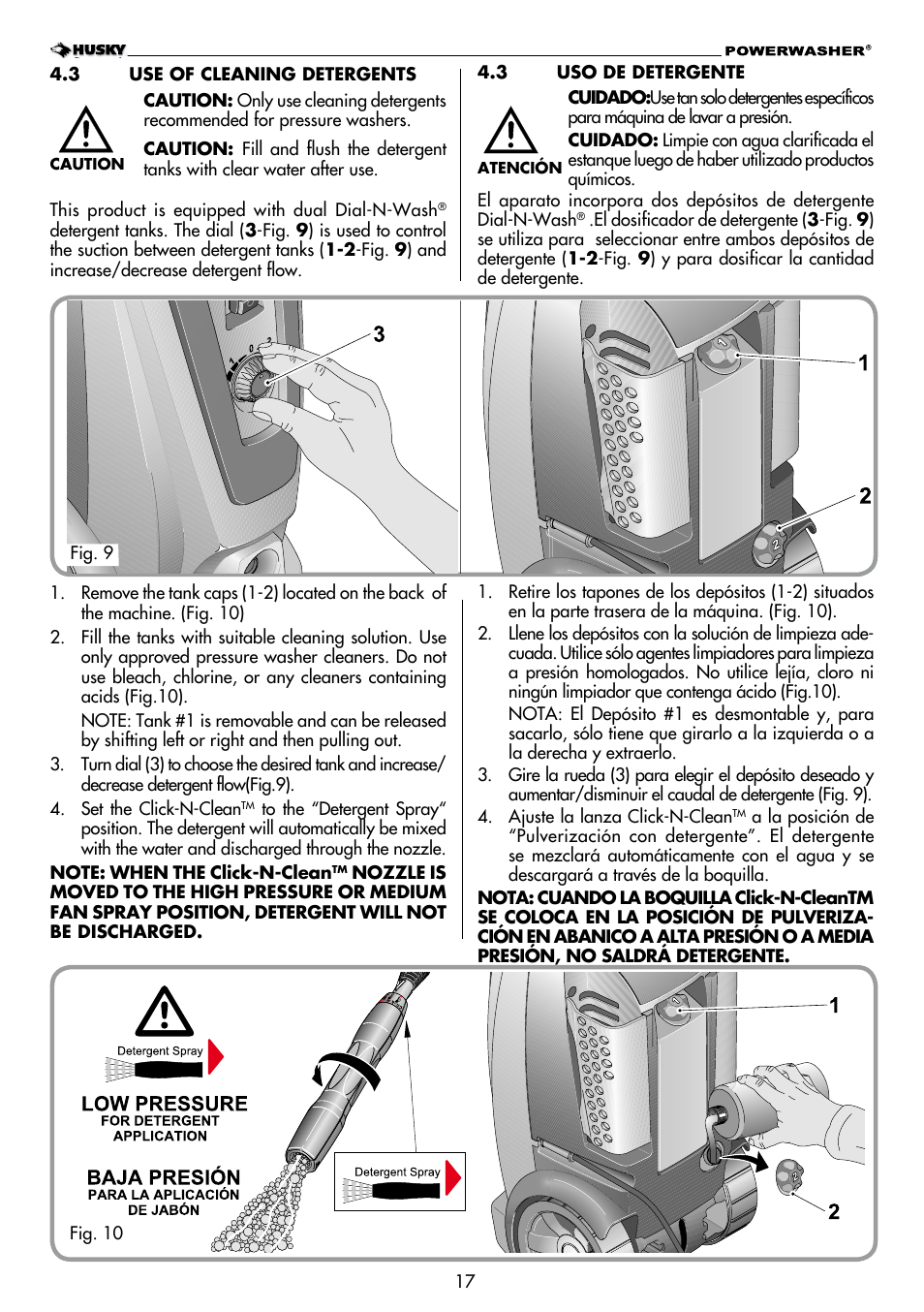 Husky POWERWASHER H2000 User Manual | Page 17 / 36