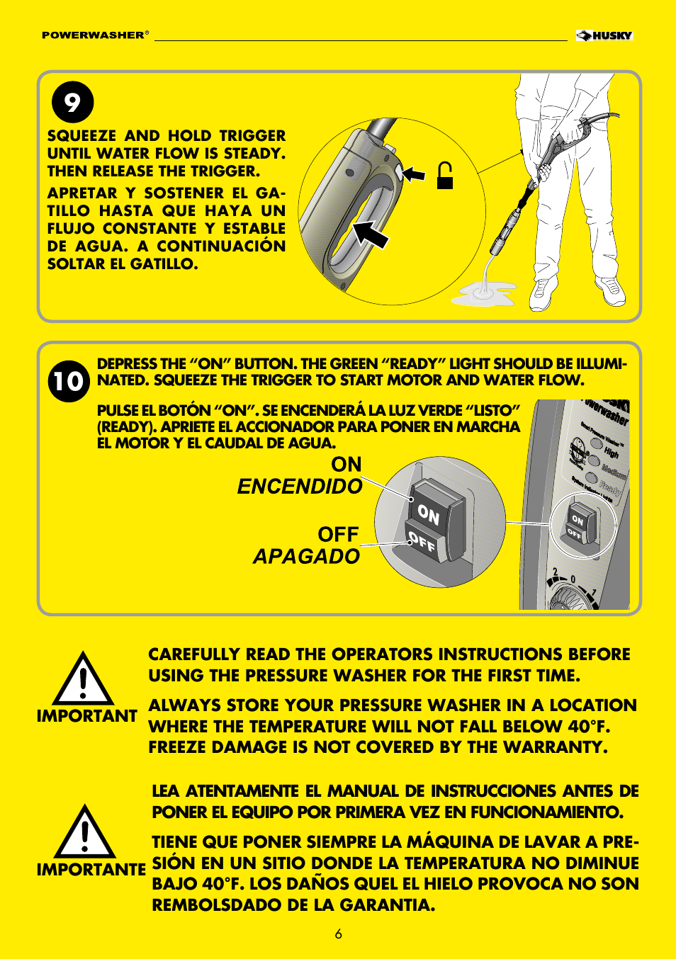 Husky POWERWASHER H2000 User Manual | Page 6 / 36