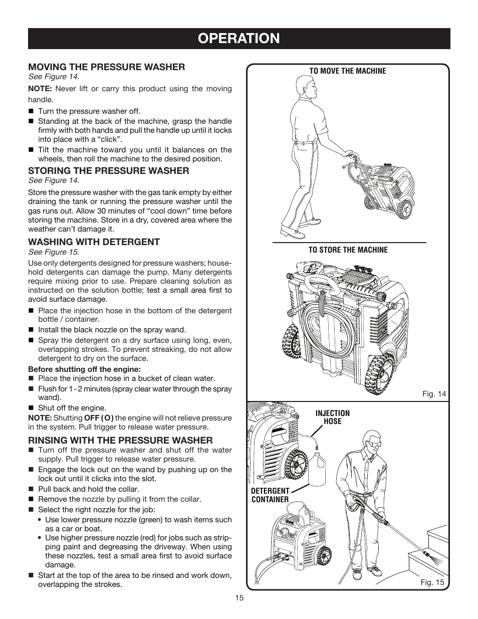 Operation | Husky HU80522 User Manual | Page 15 / 22