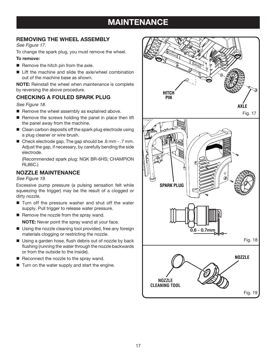 Maintenance | Husky HU80522 User Manual | Page 17 / 22