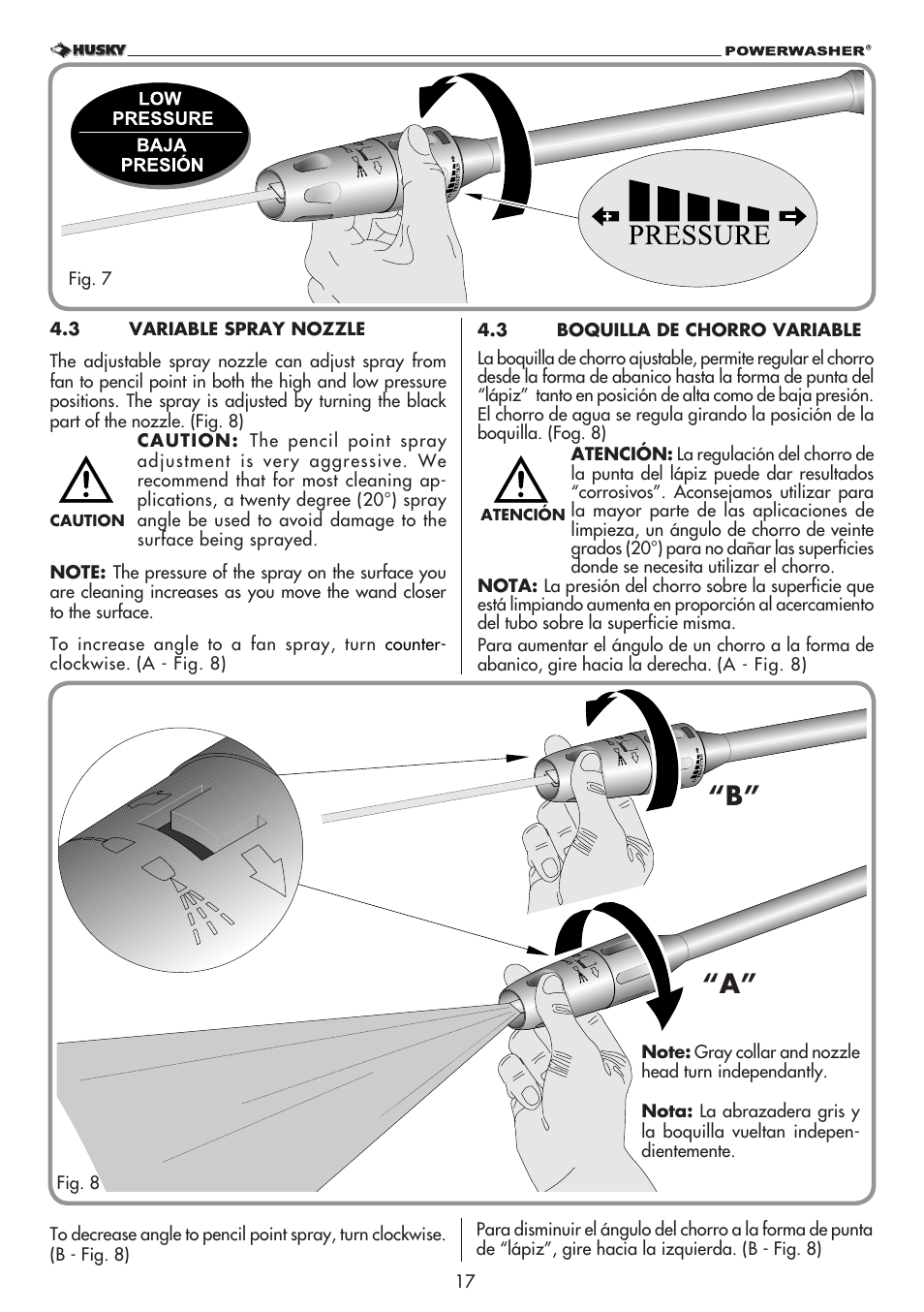 A” “b | Husky 1800 User Manual | Page 17 / 36