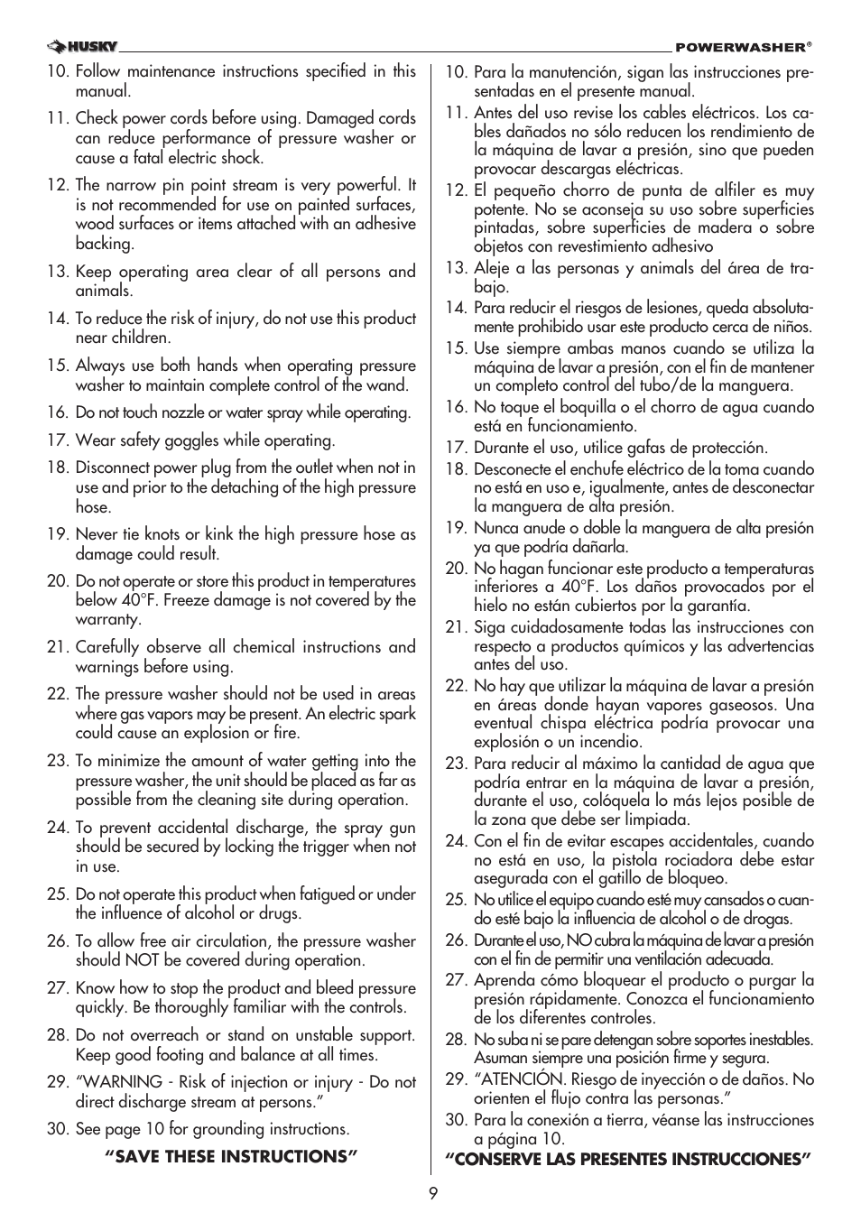 Husky 1800 User Manual | Page 9 / 36