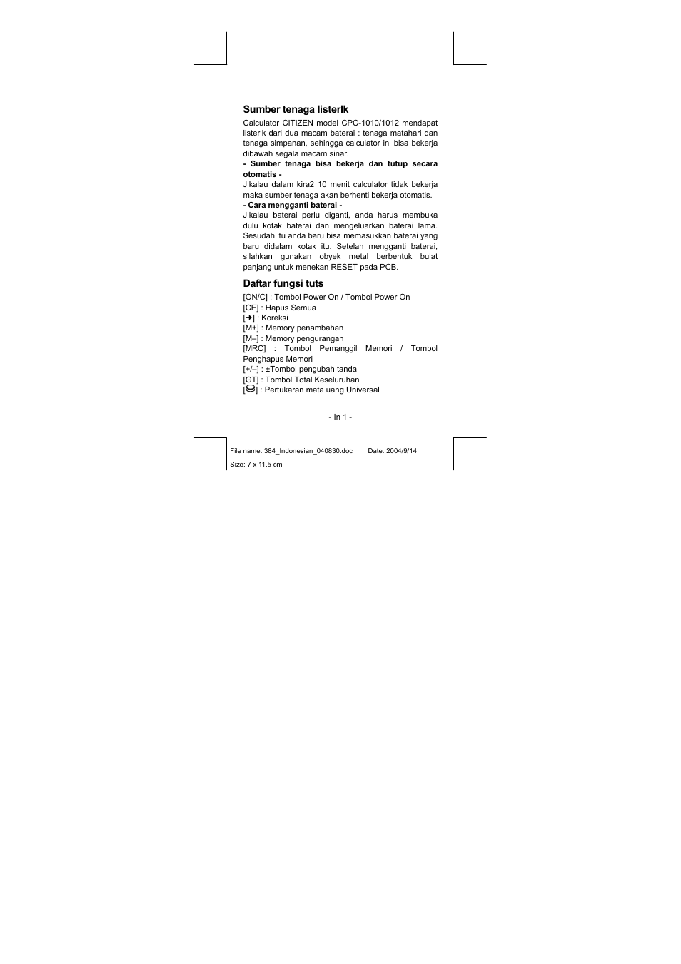 384_indonesian_040830.pdf | CITIZEN CPC-1010 User Manual | Page 24 / 45