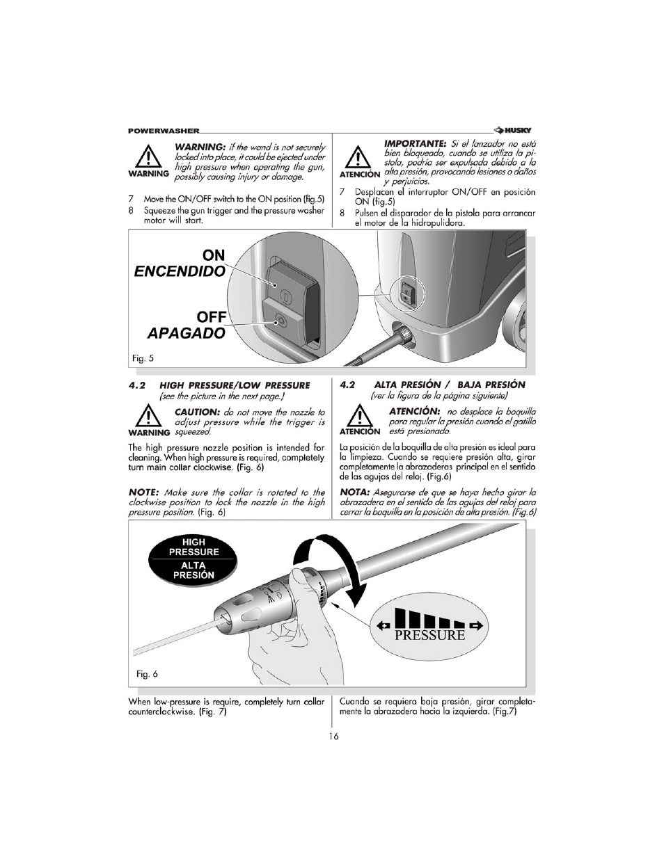 Husky 1750 US User Manual | Page 16 / 32