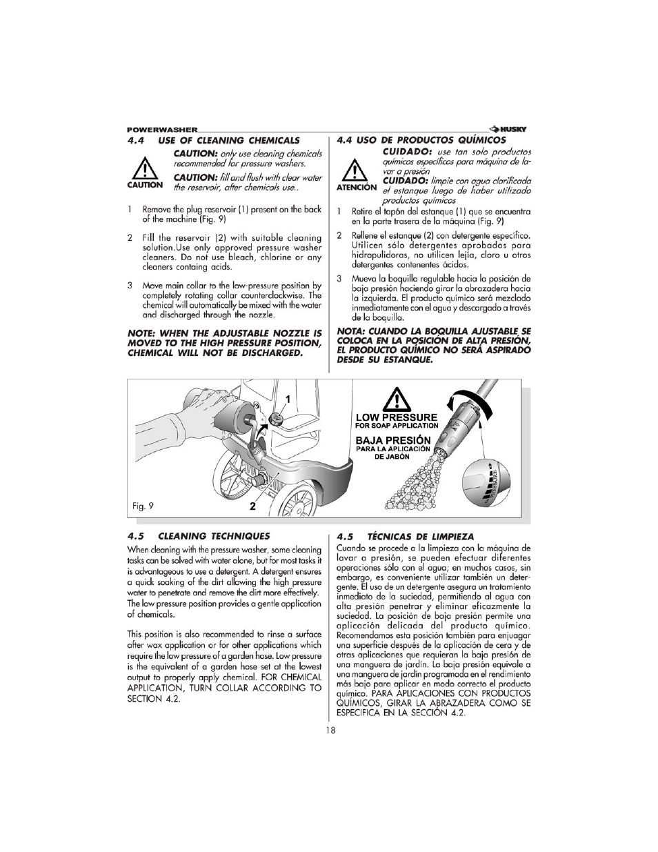 Husky 1750 US User Manual | Page 18 / 32