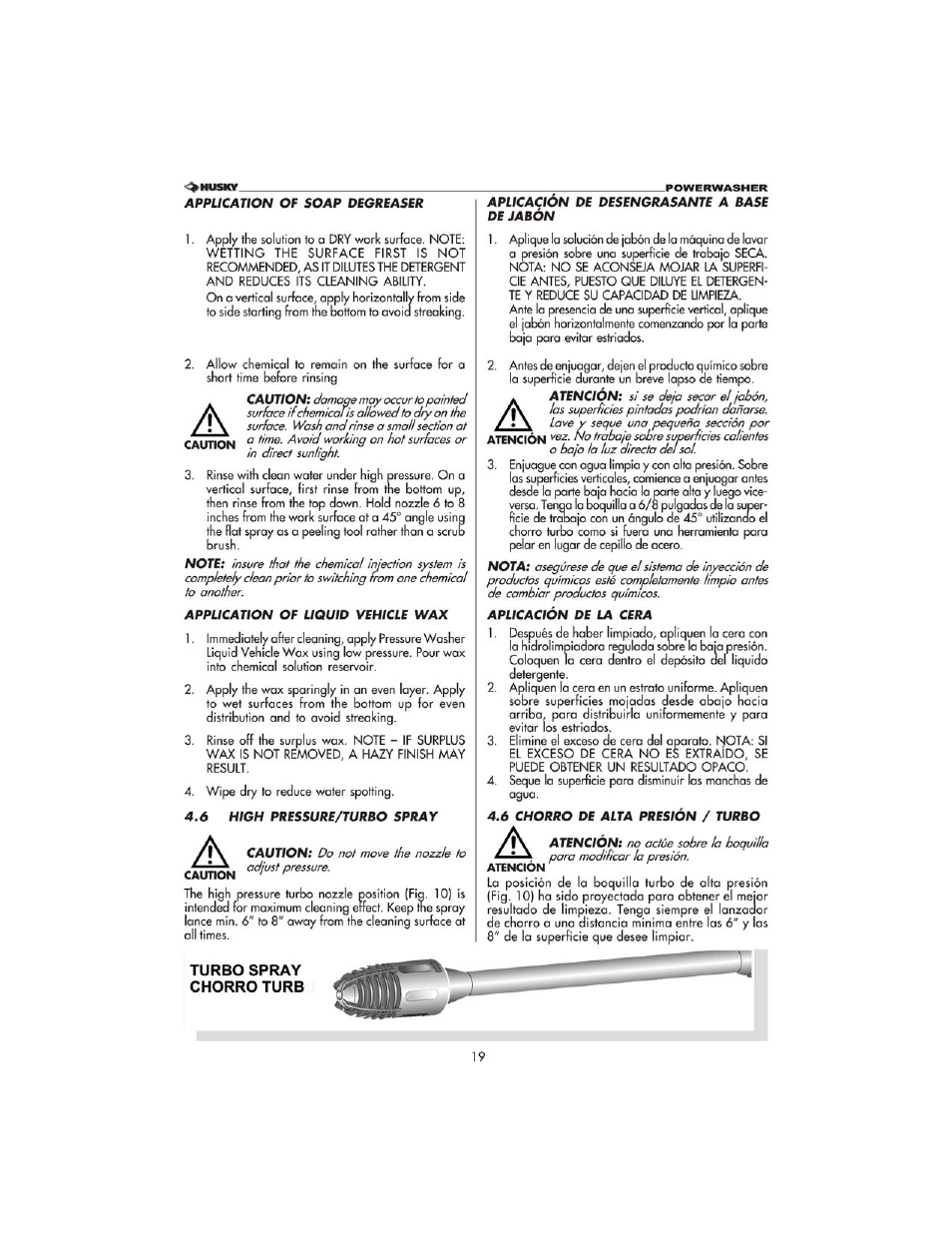 Husky 1750 US User Manual | Page 19 / 32