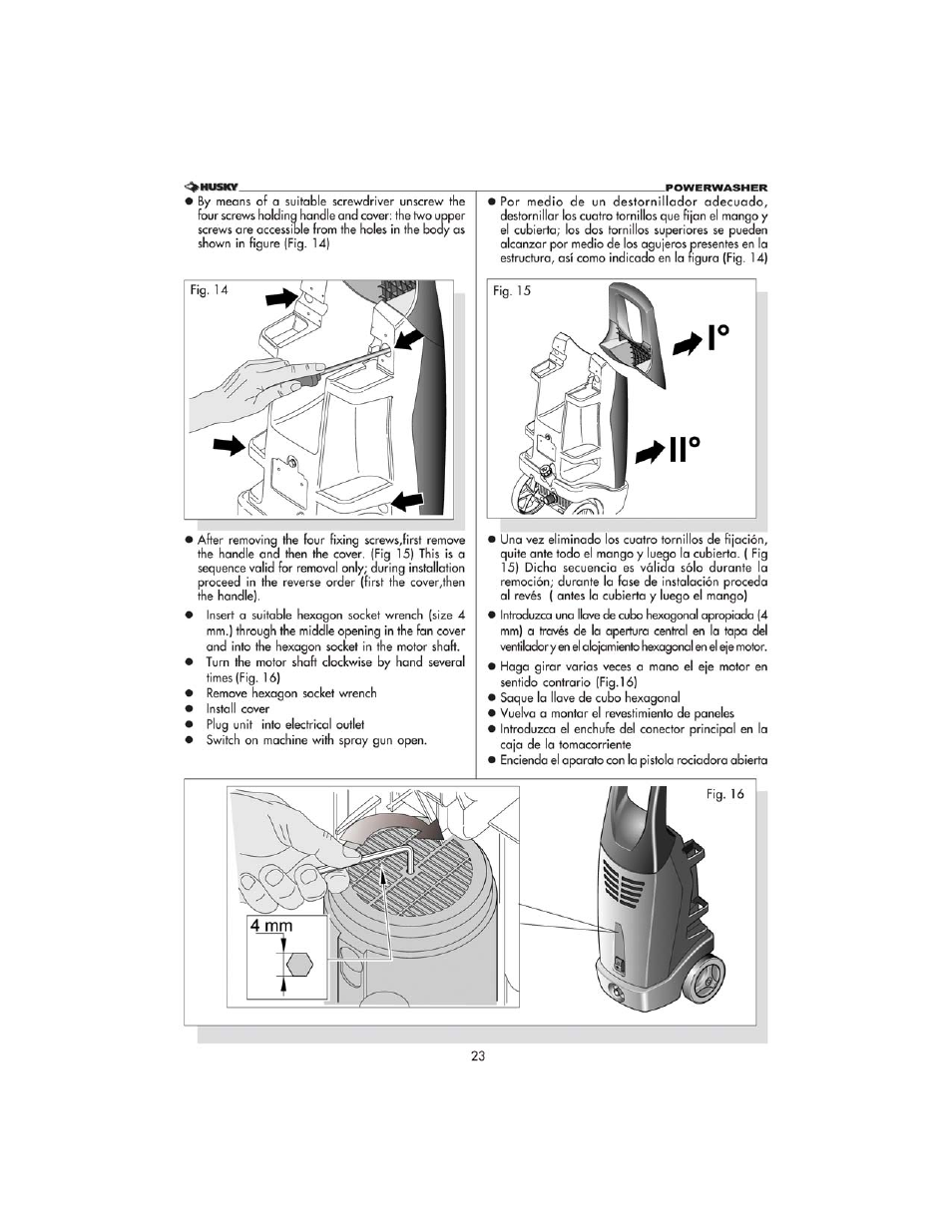 Husky 1750 US User Manual | Page 23 / 32