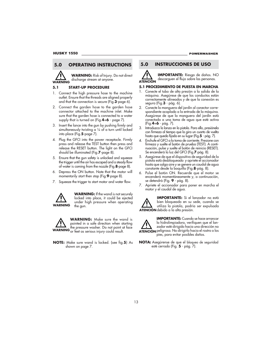 Husky 1550 PSL User Manual | Page 13 / 32