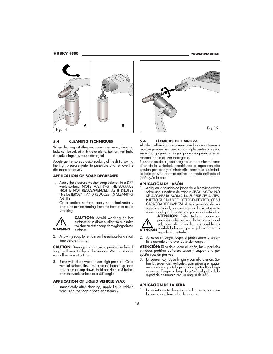 Husky 1550 PSL User Manual | Page 15 / 32
