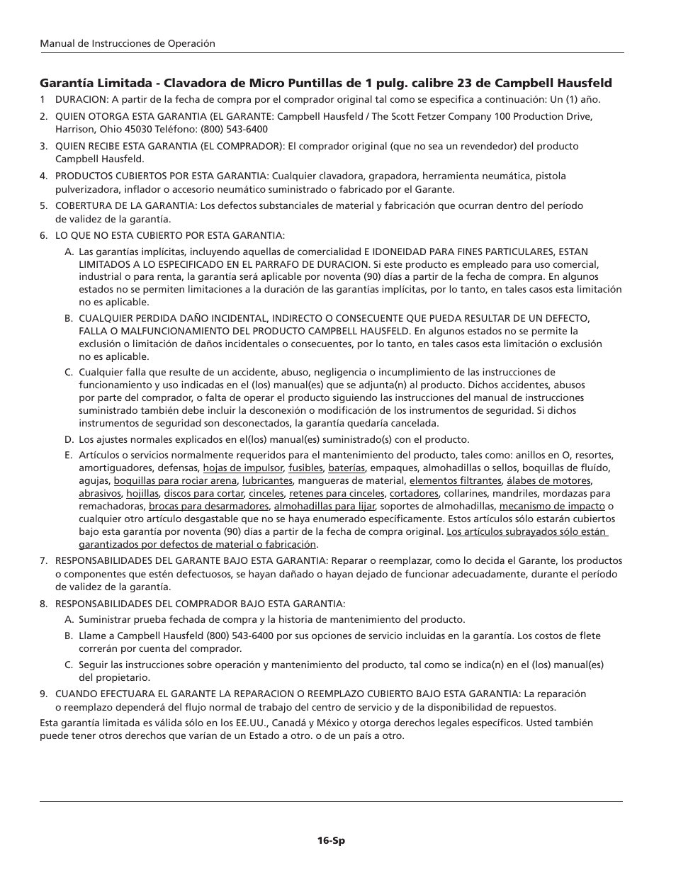 Husky HDN10500 User Manual | Page 16 / 16