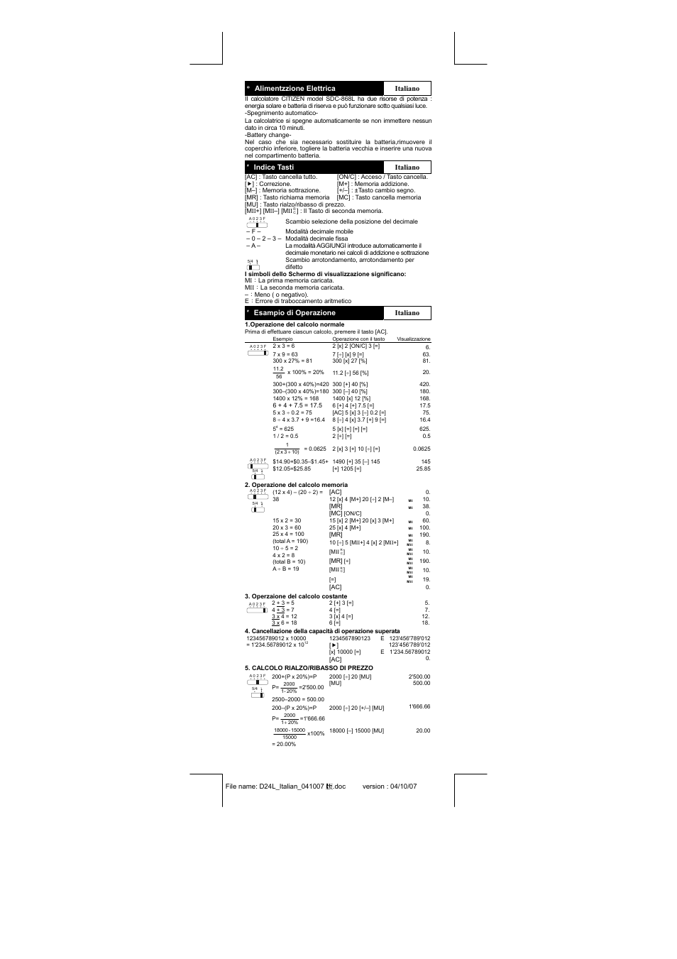 CITIZEN SDC-868L User Manual | Page 10 / 18