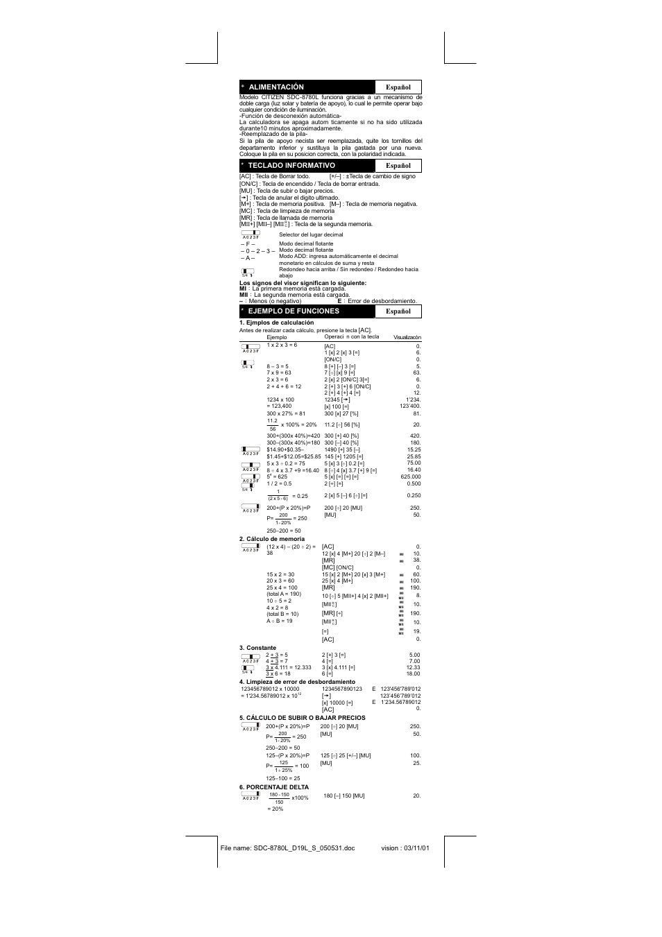 CITIZEN SDC-8780L User Manual | Page 4 / 16