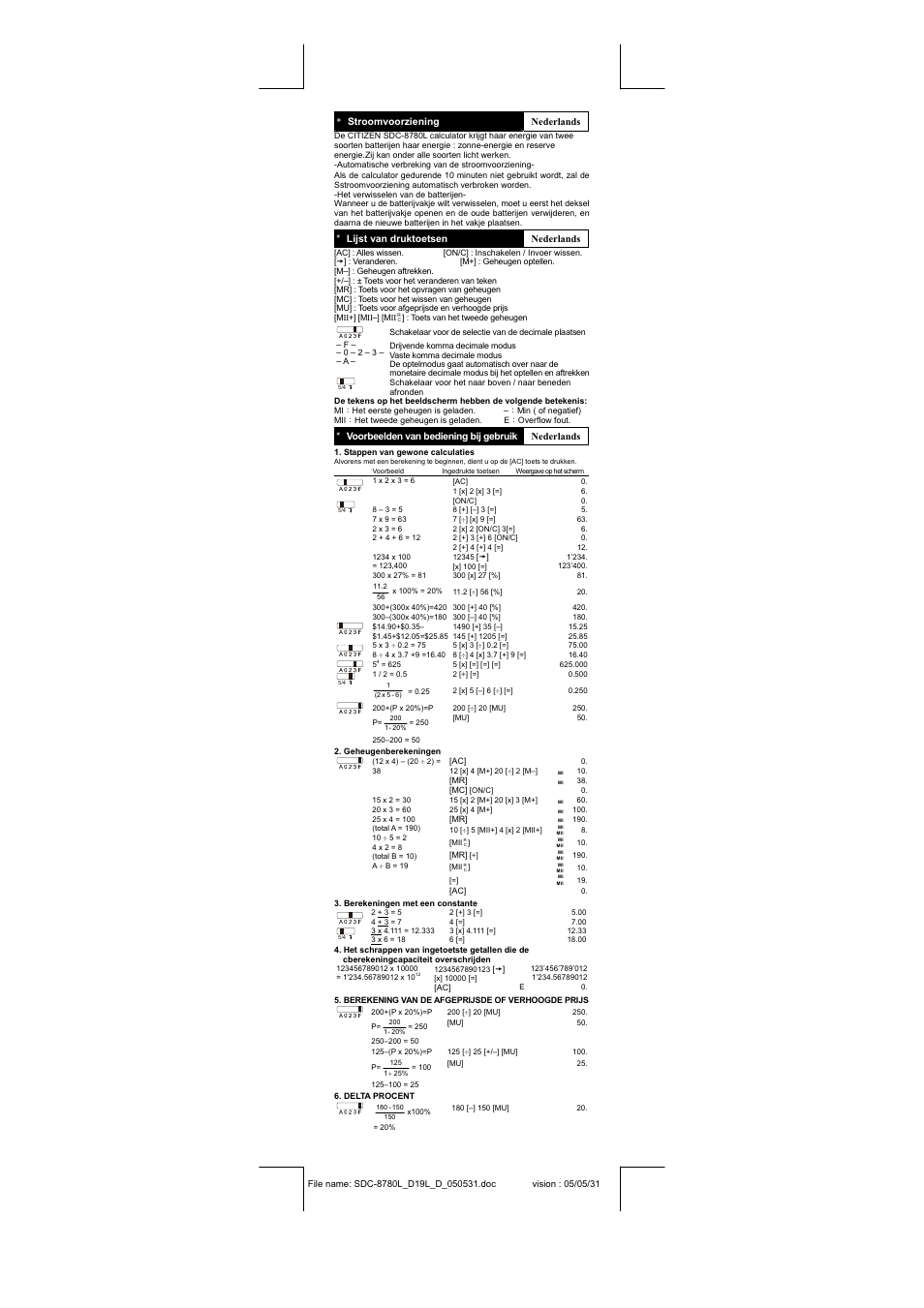 CITIZEN SDC-8780L User Manual | Page 9 / 16