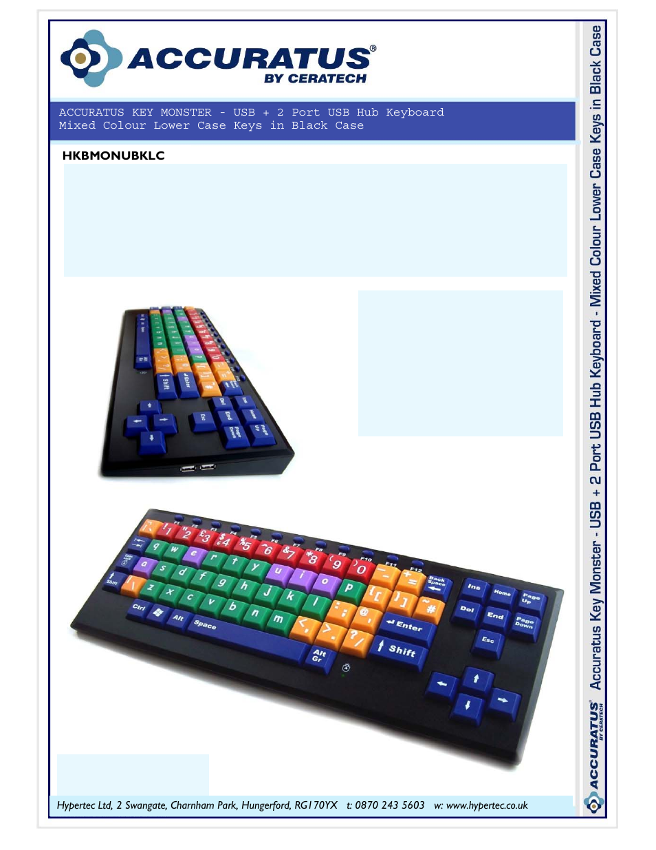 Hypertec ACCURATUS HKBMONUBKLC User Manual | 1 page