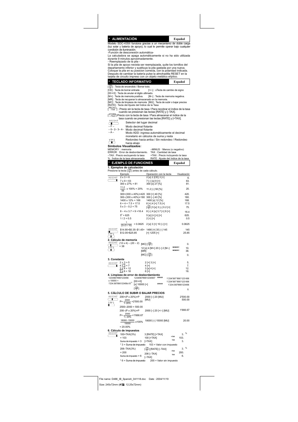 CITIZEN SDC-435II User Manual | Page 3 / 16