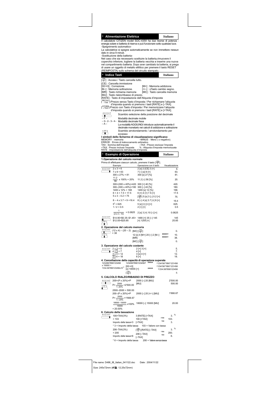 CITIZEN SDC-435II User Manual | Page 7 / 16